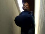 Ped in Blue with her boobs bouncing gently