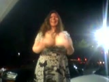 Stranger girl flashing her boobs
